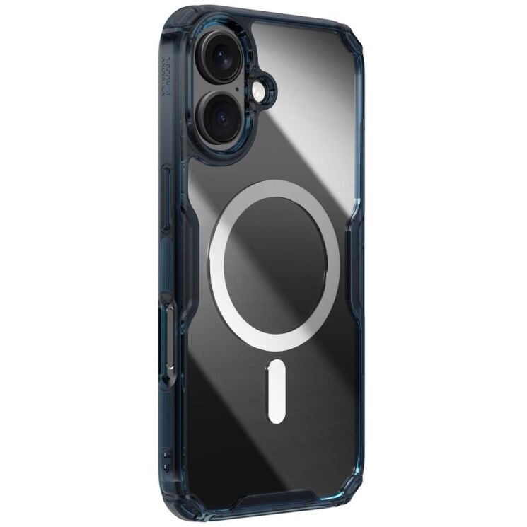 Силиконовый чехол NILLKIN Nature TPU Pro Magnetic для Apple iPhone 16 - Blue: фото 3 из 13