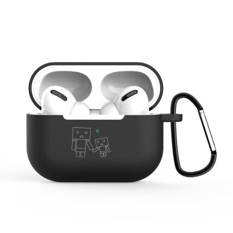 Силіконовий чохол UniCase Black Style для AirPods Pro - Two Wooden Men: фото 1 з 6