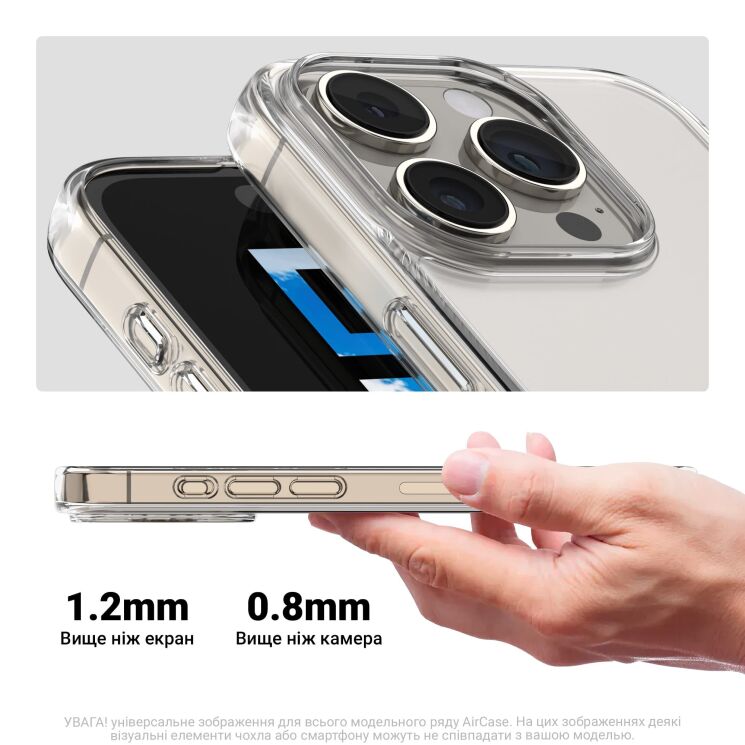 Силиконовый (TPU) чехол ArmorStandart Air Series для Xiaomi Redmi Note 14 5G - Transparent: фото 3 из 6