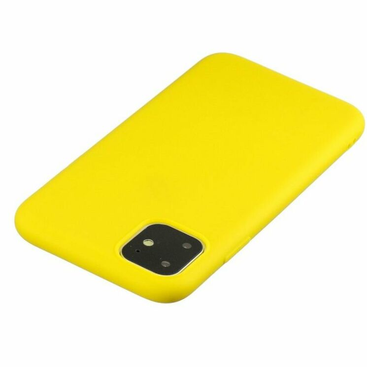 Силіконовий (TPU) чохол Deexe Matte Case для Apple iPhone 11 - Yellow: фото 3 з 5