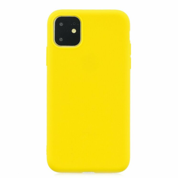 Силіконовий (TPU) чохол Deexe Matte Case для Apple iPhone 11 - Yellow: фото 1 з 5