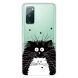 Силиконовый (TPU) чехол Deexe Pretty Glossy для Samsung Galaxy S20 FE (G780) - Black and White Cats (251749G). Фото 1 из 5