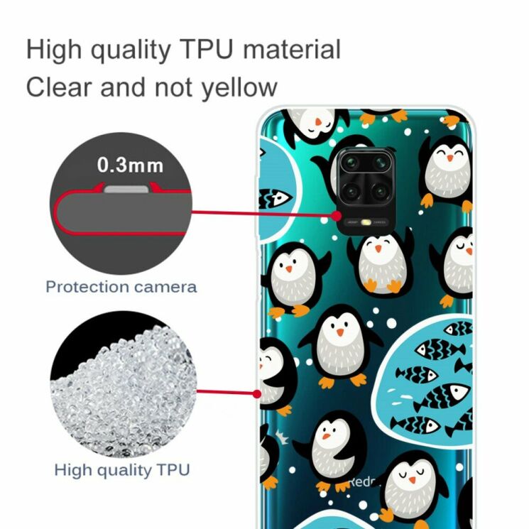 Силиконовый (TPU) чехол Deexe Pretty Glossy для Xiaomi Redmi Note 9 Pro / Note 9 Pro Max / Note 9s - Penguin: фото 3 из 5
