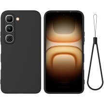 Силіконовий (TPU) чохол Deexe Silicone Case для Infinix Hot 70 Pro - Black: фото 1 з 9