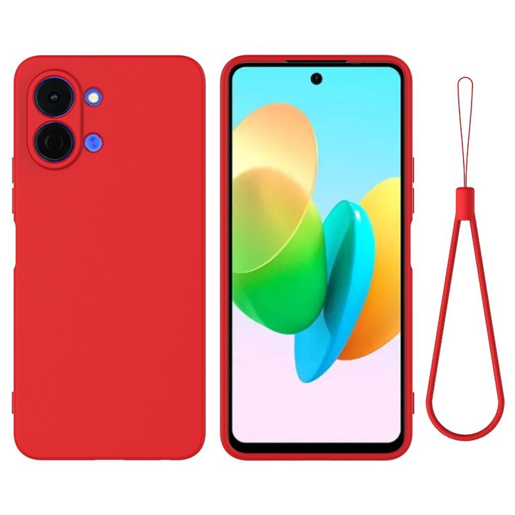 Силиконовый (TPU) чехол Deexe Silicone Case для TECNO Spark Go 3 - Red: фото 1 из 9