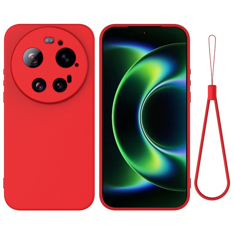 Силиконовый (TPU) чехол Deexe Silicone Case для Xiaomi 17 Ultra - Red: фото 1 из 9