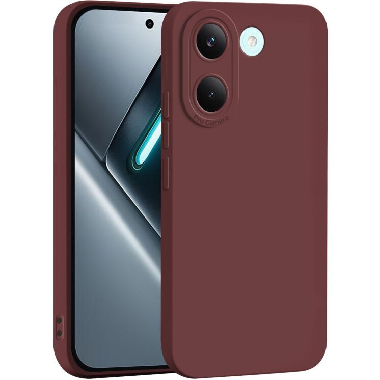 Силиконовый (TPU) чехол Deexe Silicone Case для Xiaomi Poco X8 Pro - Wine Red: фото 1 из 5