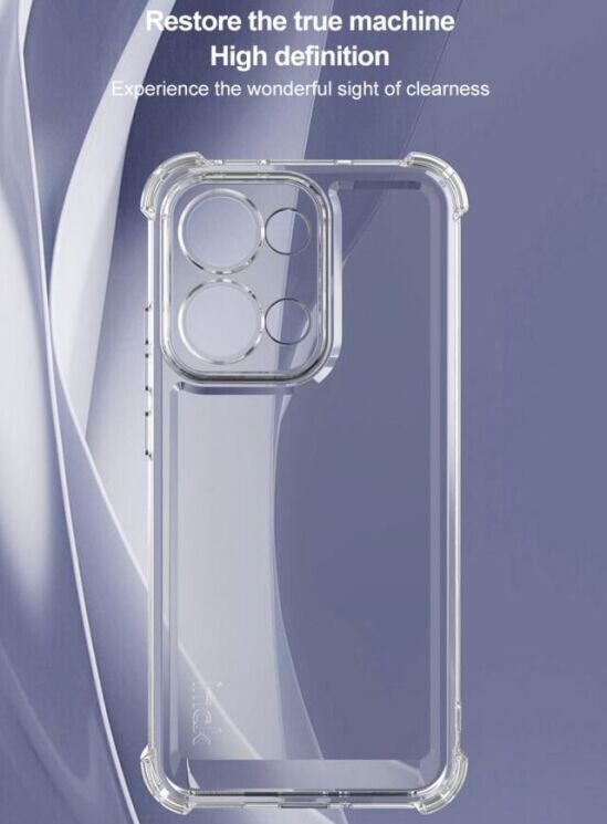 Силиконовый (TPU) чехол IMAK UX-4 Series для OPPO Reno 13 5G - Transparent: фото 9 из 11