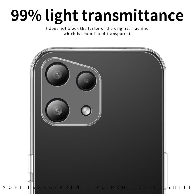 Силіконовий (TPU) чохол MOFI Thin Guard для Nothing Phone (3a) Lite - Transparent (405428T) Силіконовий (TPU) чохол MOFI Thin Guard для Nothing Phone (3a) Lite - Transparent: фото 5 з 9