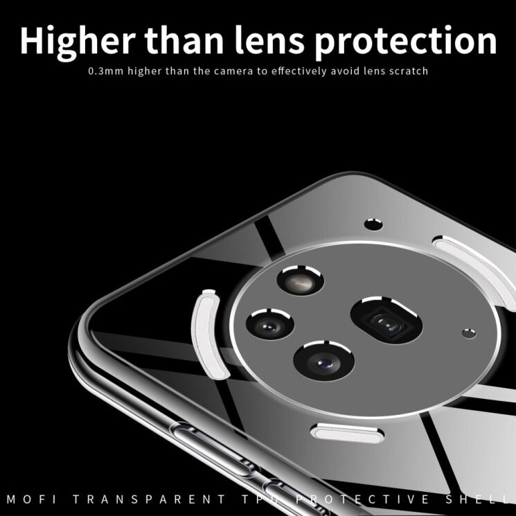 Силиконовый (TPU) чехол MOFI Thin Guard для Nothing Phone (3a) Pro - Transparent: фото 5 из 10