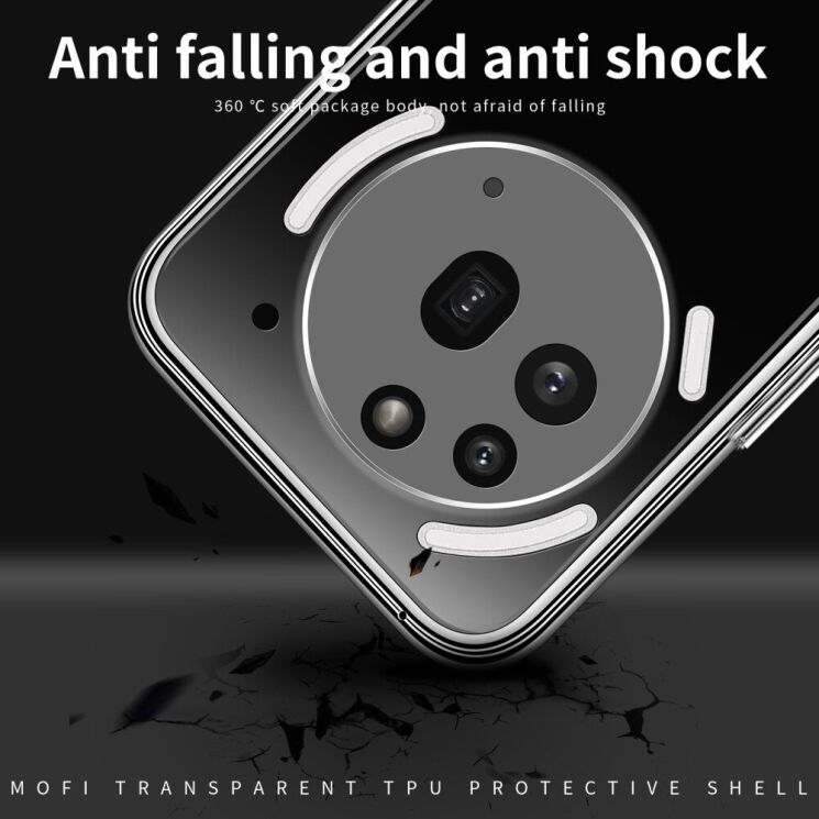 Силиконовый (TPU) чехол MOFI Thin Guard для Nothing Phone (3a) Pro - Transparent: фото 9 из 10