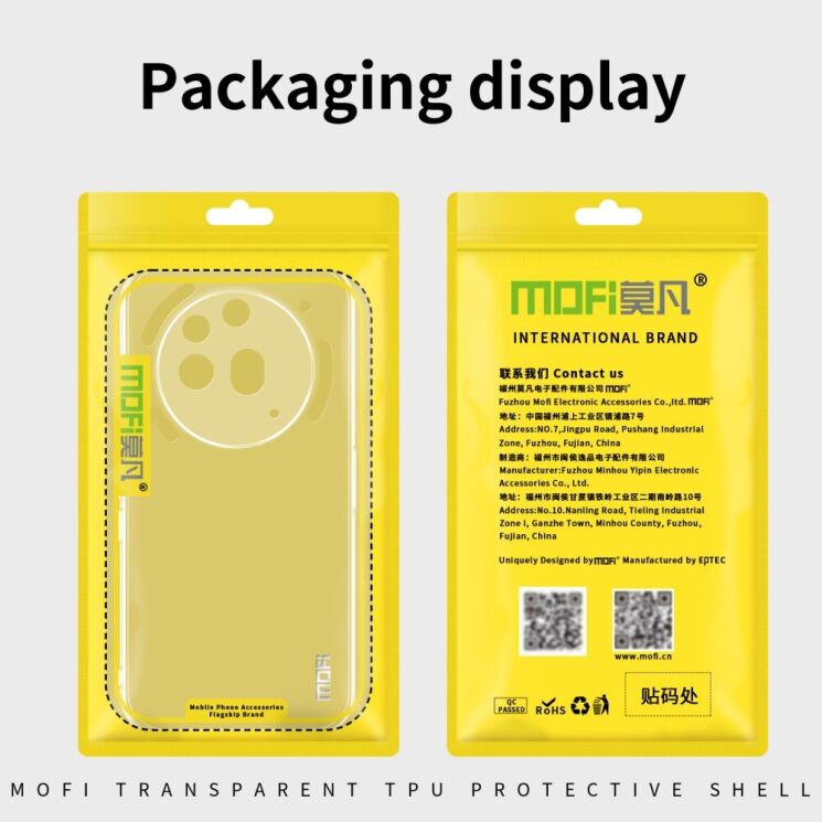 Силиконовый (TPU) чехол MOFI Thin Guard для Nothing Phone (3a) Pro - Transparent: фото 10 из 10
