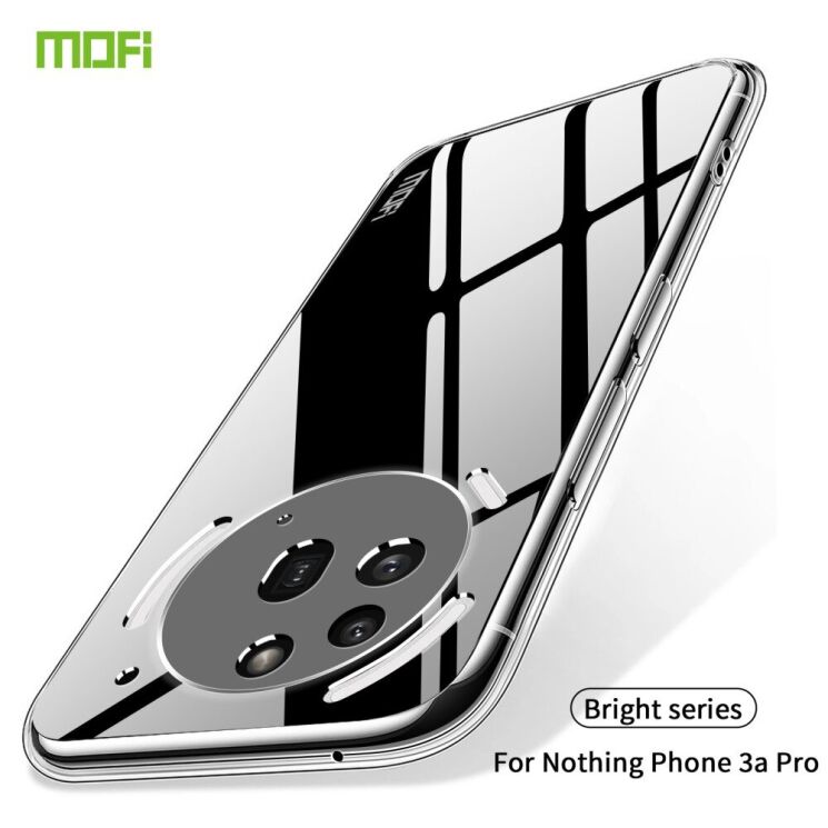 Силиконовый (TPU) чехол MOFI Thin Guard для Nothing Phone (3a) Pro - Transparent: фото 2 из 10