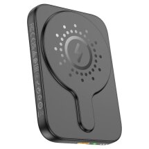 Зовнішній акумулятор з бездротовою зарядкою Hoco J117 Esteem PD20W MagSafe (5000mAh) - Black: фото 1 з 7