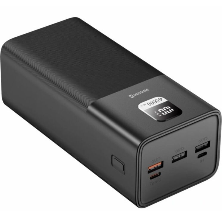 Зовнішній акумулятор SWISSTEN Power Line PD100W (40000mAh) - Black: фото 1 з 4
