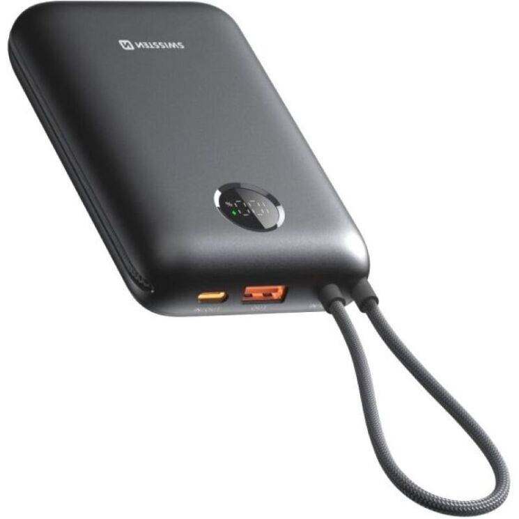 Внешний аккумулятор SWISSTEN VoltBox PD35W (20000mAh) + кабель Type-C + Lightning - Black: фото 1 из 7