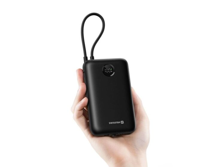 Внешний аккумулятор SWISSTEN VoltBox PD35W (20000mAh) + кабель Type-C + Lightning - Black: фото 4 из 7