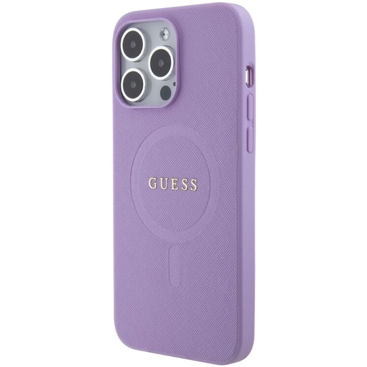 Защитный чехол Guess Saffiano MagSafe для Apple iPhone 15 Pro Max - Purple: фото 3 из 7