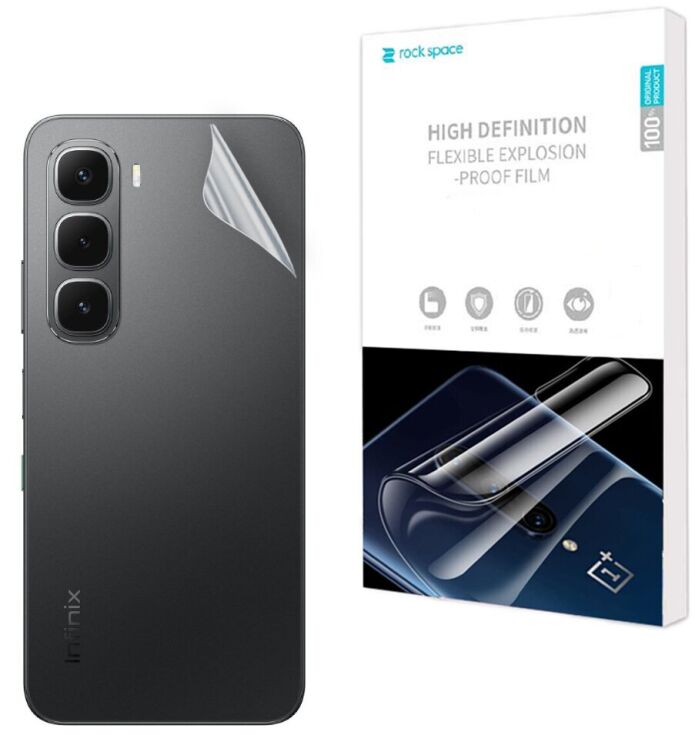 Захисна плівка на задню панель RockSpace Explosion-Proof SuperClear для Infinix Hot 60і: фото 1 з 9