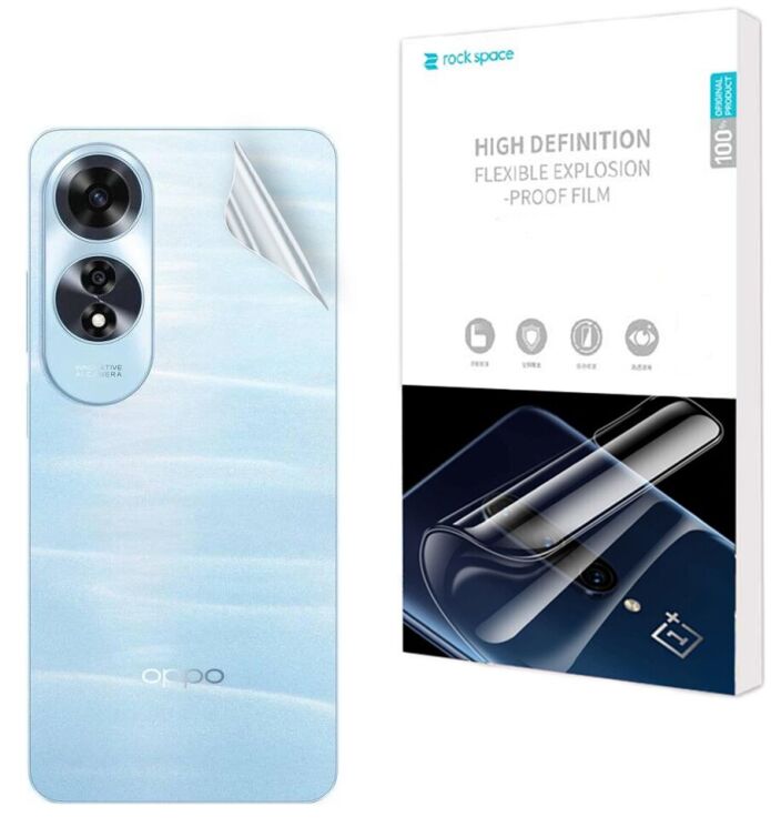 Защитная пленка на заднюю панель RockSpace Explosion-Proof SuperClear для OPPO A60: фото 1 из 9