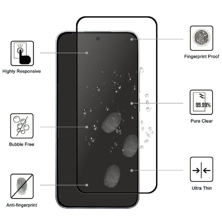 Защитное стекло Deexe Full Glue Coverage для Xiaomi 17T Pro - Black: фото 2 из 4