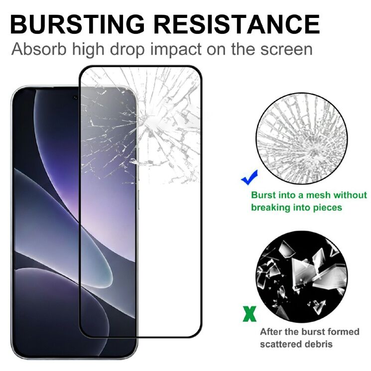 Защитное стекло Deexe Full Glue Coverage для Xiaomi 17T Pro - Black: фото 4 из 4