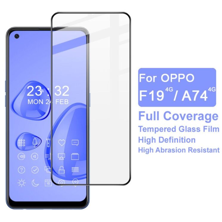 Защитное стекло IMAK 5D Pro+ Full Glue для OPPO A74 - Black: фото 3 из 10
