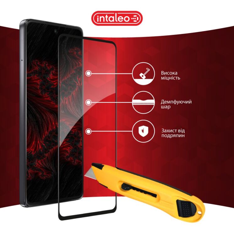 Защитное стекло Intaleo Full Glue для Motorola Moto G75 - Black: фото 6 из 9