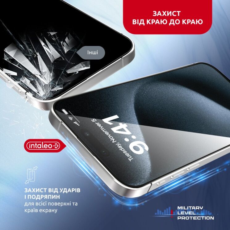 Защитное стекло Intaleo MagicBox для Apple iPhone 15 Pro Max - Black: фото 5 из 8