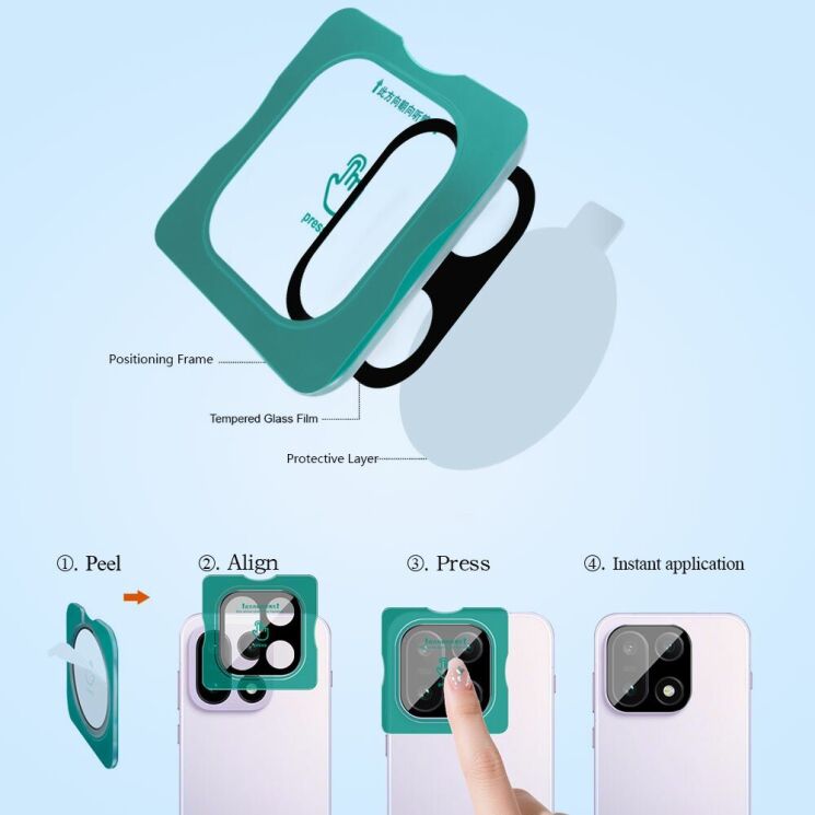 Захисне скло LEREACH Install Glass Lens для OnePlus 15 - Black: фото 6 з 9
