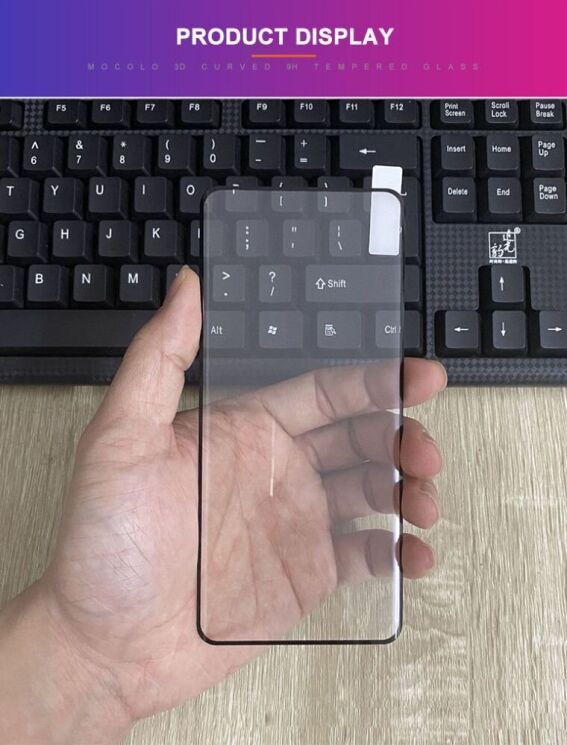 Защитное стекло MOCOLO 3D Curved Full Size для Realme 10 Pro+ - Black: фото 9 из 9