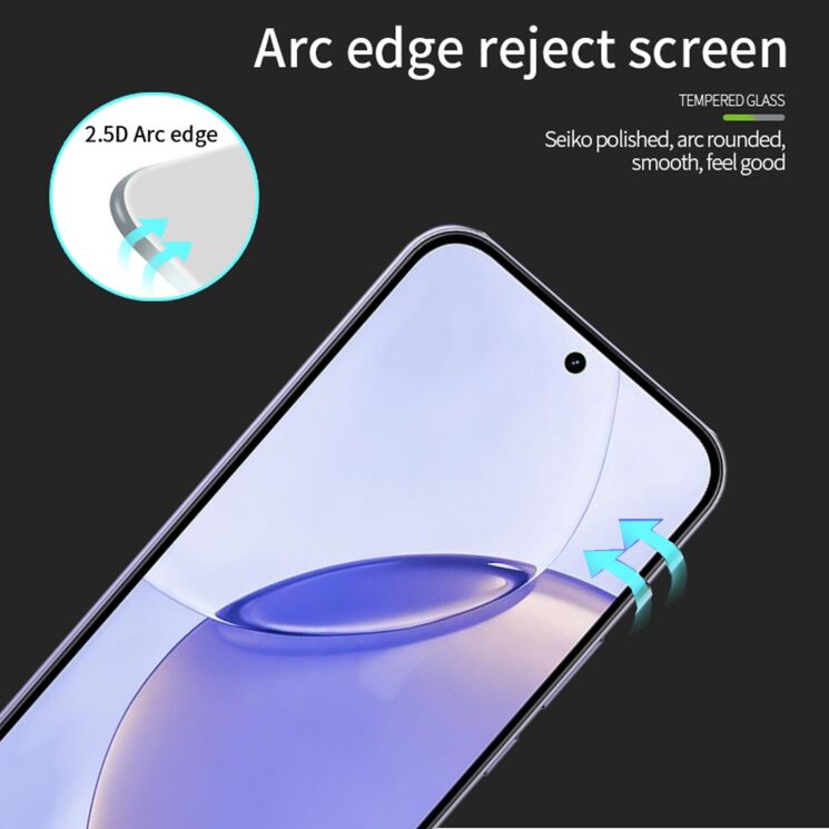 Защитное стекло MOFI Full Glue Protect для Realme 16 Pro - Black (428024B) Защитное стекло MOFI Full Glue Protect для Realme 16 Pro - Black: фото 3 из 9