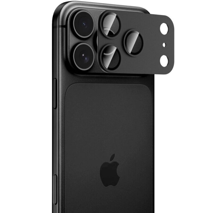 Защитное стекло на заднюю камеру Tech-Protect CamFull Fit + для iPhone 18 Pro Max (5906302325030) - Black: фото 2 из 9