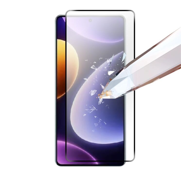 Защитное стекло RURIHAI Full Glue Screen Protect для Xiaomi Poco F6 Pro - Black: фото 4 из 7