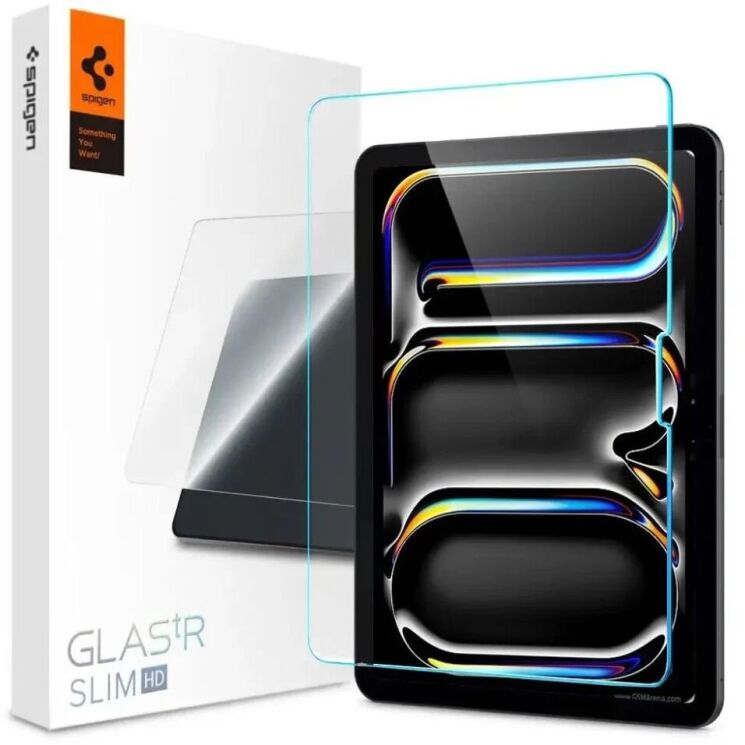 Защитное стекло Spigen (SGP) Screen Protector Glas.tR SLIM (FT) для Apple iPad Pro 11 (2024): фото 1 из 5