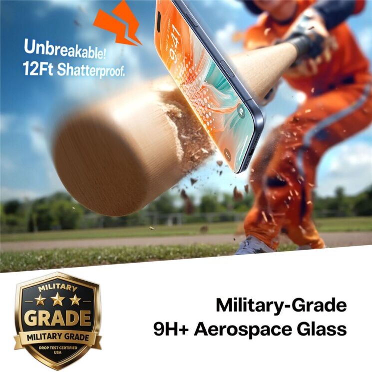 Захисне скло TORRAS GlassGo Privacy для iPhone 17 Pro Max - Black: фото 4 з 8