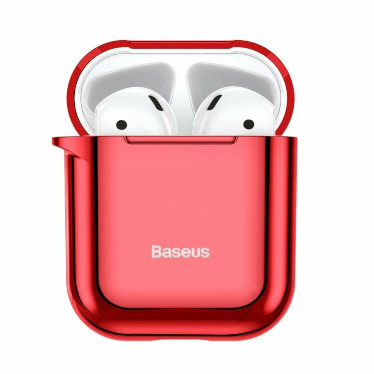 Защитный чехол BASEUS Shining Hook Case для Apple AirPods 1 / 2 - Red: фото 6 из 25