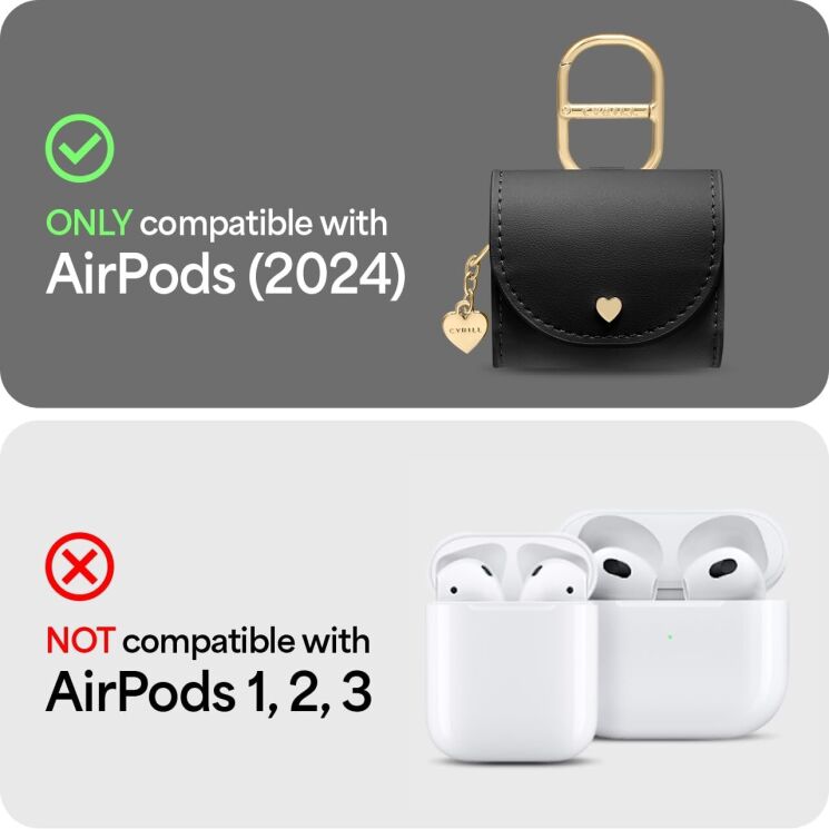 Защитный чехол Cyrill Mini Bag by Spigen для Apple AirPods 4 (ACS08651) - Black: фото 7 из 11