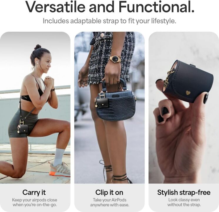 Защитный чехол Cyrill Mini Bag by Spigen для Apple AirPods 4 (ACS08651) - Black: фото 9 из 11