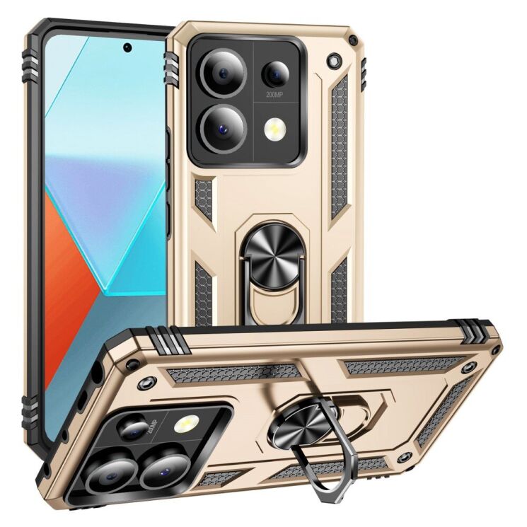 Защитный чехол Deexe Armor Case для Xiaomi Redmi Note 13 Pro 5G / Poco X6 - Gold: фото 1 из 7
