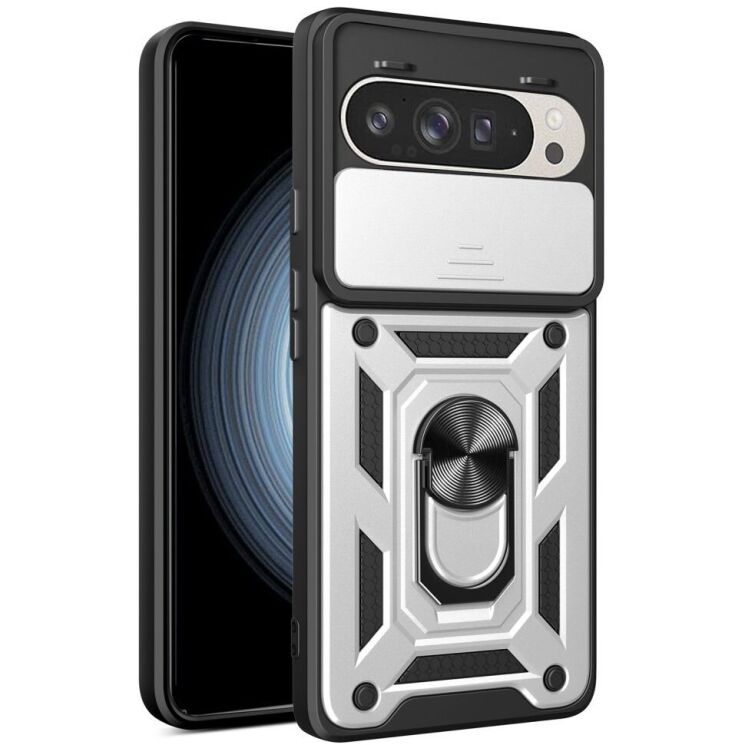 Защитный чехол Deexe Armor Shield для Google Pixel 9 / 9 Pro - Silver: фото 1 из 9
