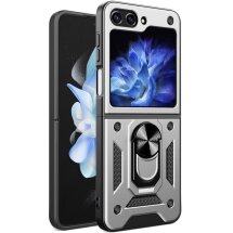 Защитный чехол Deexe Armor Shield (FF) для Samsung Galaxy Flip 6 - Silver: фото 1 из 10