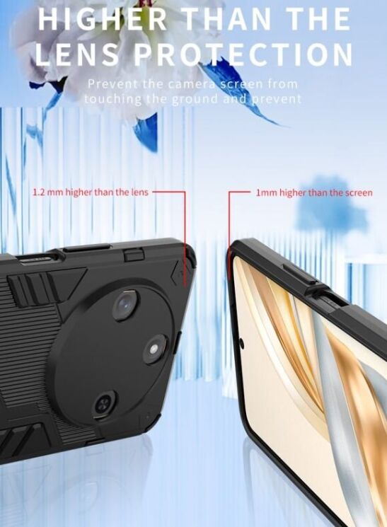 Защитный чехол Deexe Bibercas для Honor Magic 7 Lite - Green: фото 8 из 11