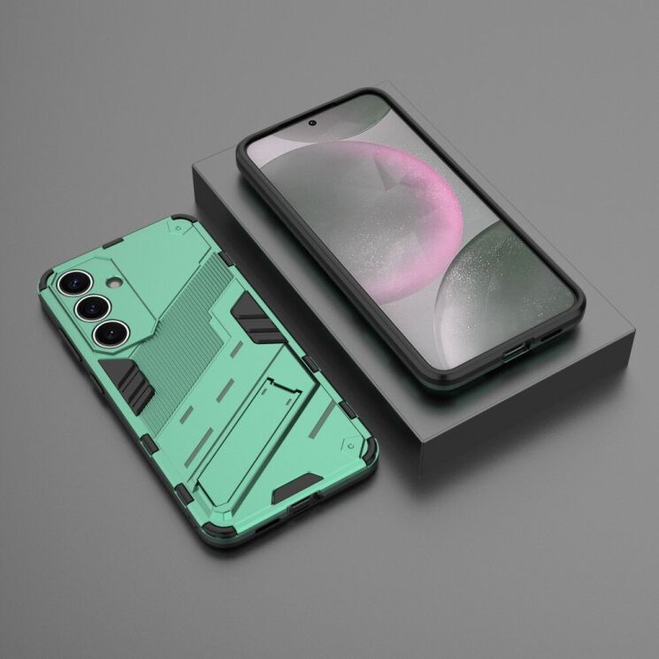 Захисний чохол Deexe Bibercas для Samsung Galaxy S25 (S931) - Green: фото 4 з 7