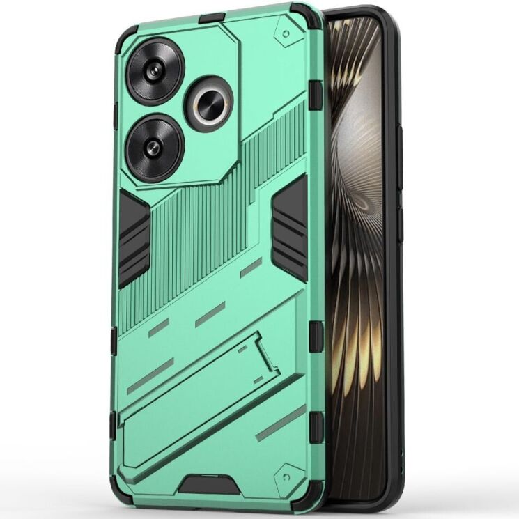 Захисний чохол Deexe Bibercas для Xiaomi Poco F6 - Green: фото 2 з 8