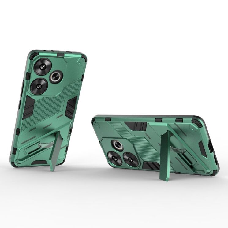 Захисний чохол Deexe Bibercas для Xiaomi Poco F6 - Green: фото 3 з 8