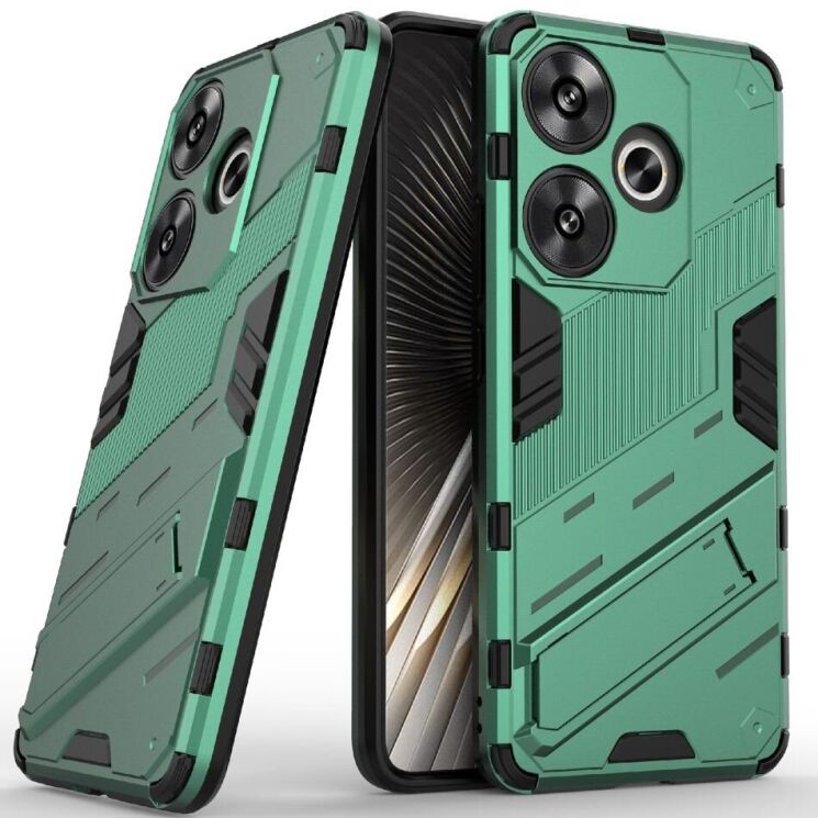 Захисний чохол Deexe Bibercas для Xiaomi Poco F6 - Green: фото 1 з 8