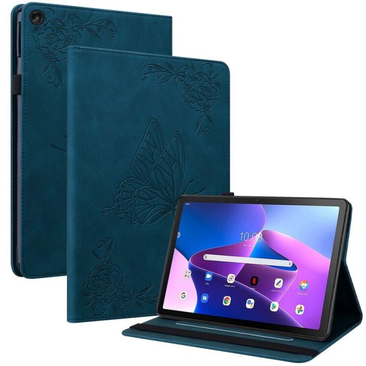 Защитный чехол Deexe Butterfly для Lenovo Tab M10 Plus (Gen 3) TB125/128 / Xiaoxin Pad 2022 - Blue: фото 1 из 7