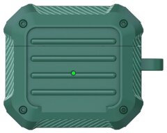 Защитный чехол Deexe Carbon Case для Apple AirPods 3 - Green: фото 1 из 9