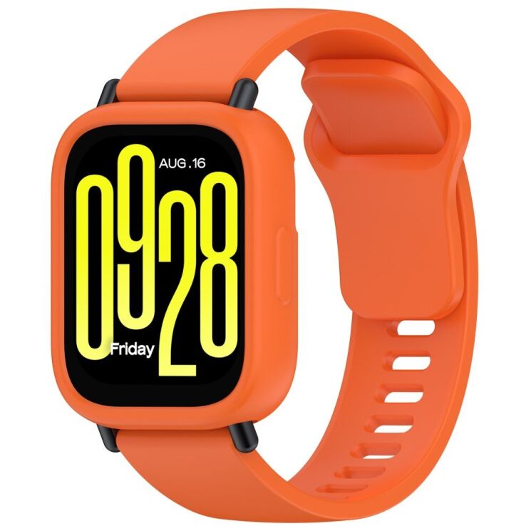 Защитный чехол Deexe Color Frame для Xiaomi Redmi Watch 5 Active - Orange: фото 7 из 8